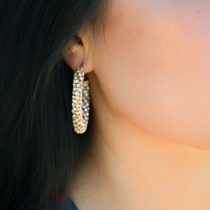 Monica Gold Hoop Earrings from Korea